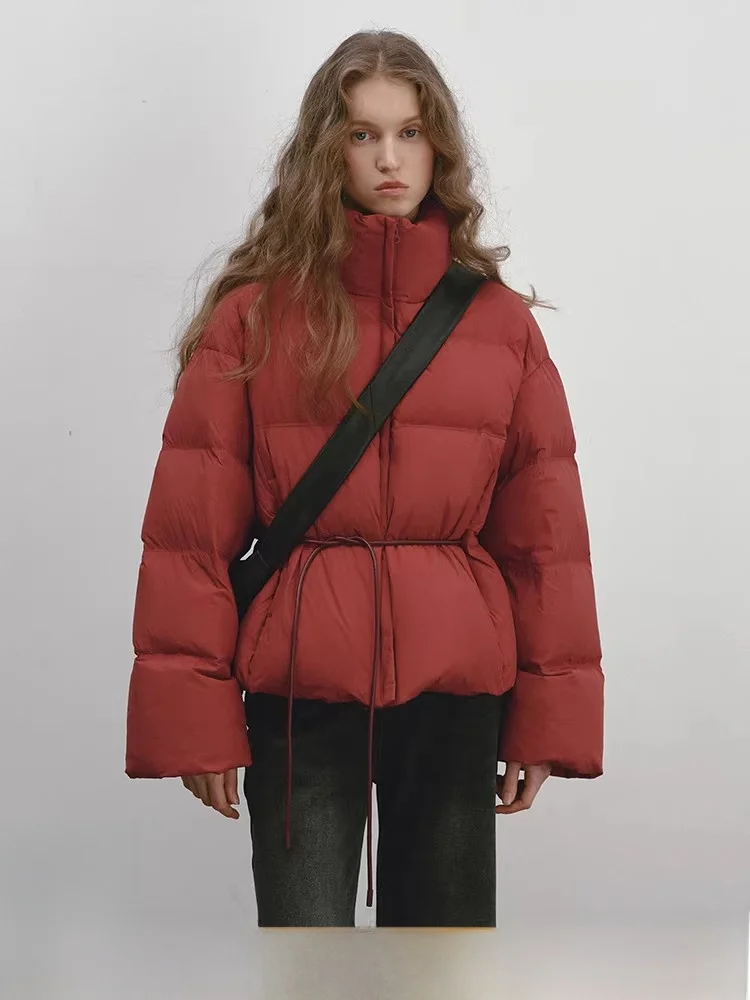 Red 90 White Du down Puffer Jaet cio Dstring Stand Collar Bread Sle ort Coat for Women Casual Straight Fit
Red 90 White Du down Puffer Jaet cio Dstring Stand Collar Bread Sle ort Coat for Women Casual Straight Fit
