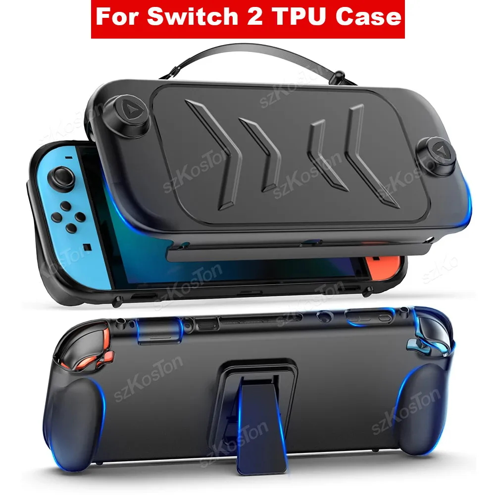 Dockable TPU Grip Protective Cover for Switch 2 Games Console Travel Case Hard-Shell with Stand for Switch2 Gaming Accessories
Dockable TPU Grip Protective Cover for Switch 2 Games Console Travel Case Hard-Shell with Stand for Switch2 Gaming Accessories