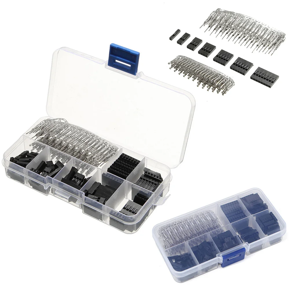 310 pcs 2.54Mm Connector Kit Pin Header Crimp Terminal For Breadboard Pcb Jumper Wire Electronics Projects Storage Box
310 pcs 2.54Mm Connector Kit Pin Header Crimp Terminal For Breadboard Pcb Jumper Wire Electronics Projects Storage Box