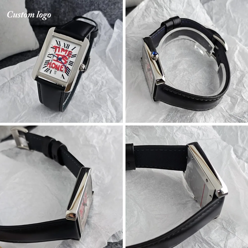 wholesale price Men's Square Watch Time is Money Quartz Watch High Quality Stainless Steel Custom Logo Business
wholesale price Men's Square Watch Time is Money Quartz Watch High Quality Stainless Steel Custom Logo Business