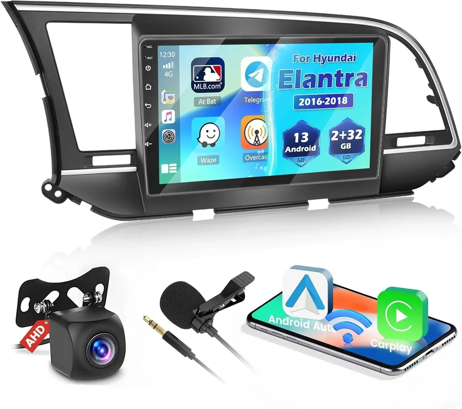 Android Auto 9" Touch Screen for Hyundai Elantra 2016-2018 with Wireless for Carplay Radio Dash Kit WiFi SWC Mic Backup Camera
Android Auto 9" Touch Screen for Hyundai Elantra 2016-2018 with Wireless for Carplay Radio Dash Kit WiFi SWC Mic Backup Camera