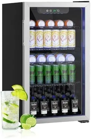 Eriv Compact Freestanding Beverage Refrigerator,126 Can/3.2 Cu Feeini Fridge with Reversible Glass Front Door for Soda
Eriv Compact Freestanding Beverage Refrigerator,126 Can/3.2 Cu Feeini Fridge with Reversible Glass Front Door for Soda