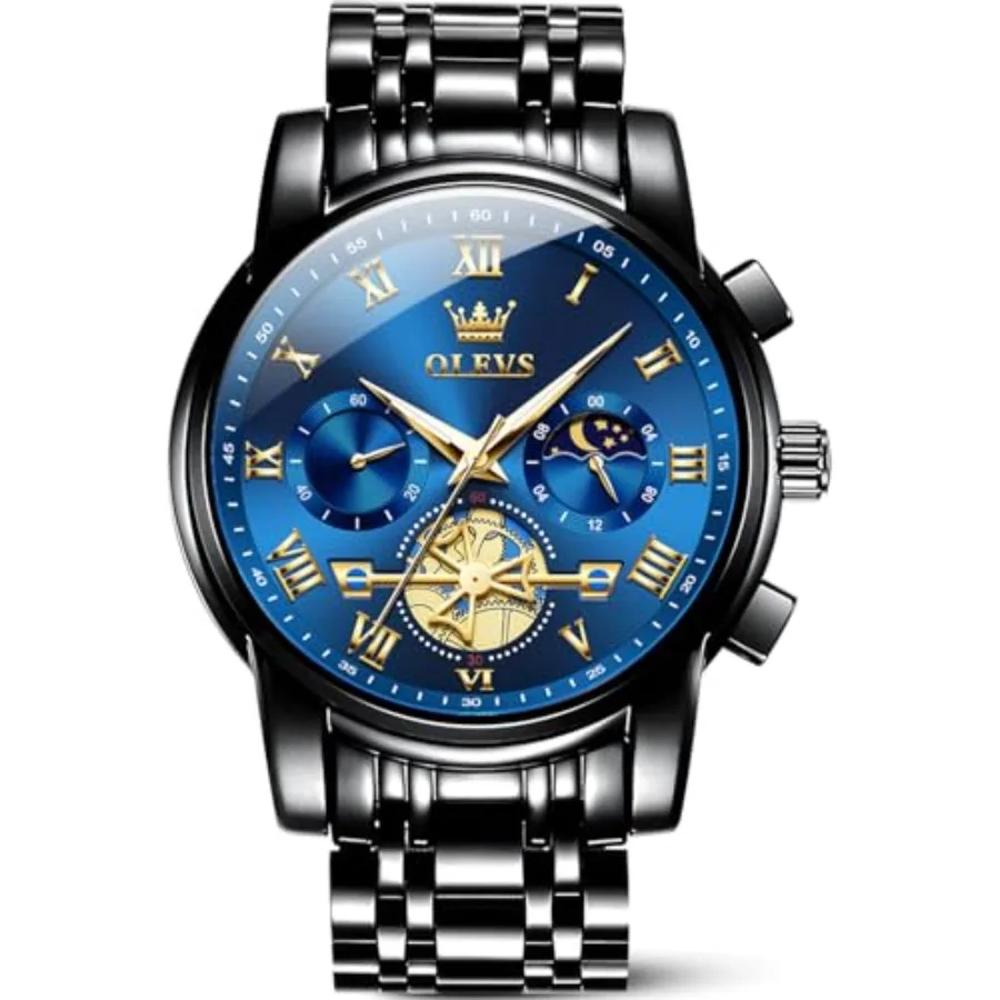 OLEVS Watches Men Waterproof Luxury Big Face Mens Watch Stainless Steel Quartz Analog Dress Watches for Men Luminous Multifunct
OLEVS Watches Men Waterproof Luxury Big Face Mens Watch Stainless Steel Quartz Analog Dress Watches for Men Luminous Multifunct