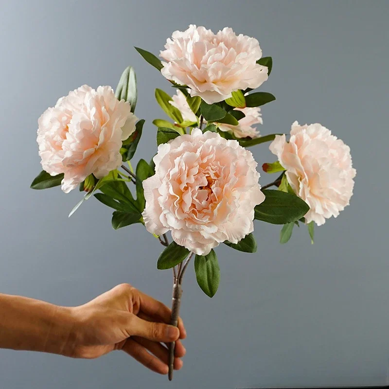 Silk artificial peonies for home decoration, bouquet of flowers, fake flowers, for wedding, hotel, table decoration, 5heads
Silk artificial peonies for home decoration, bouquet of flowers, fake flowers, for wedding, hotel, table decoration, 5heads