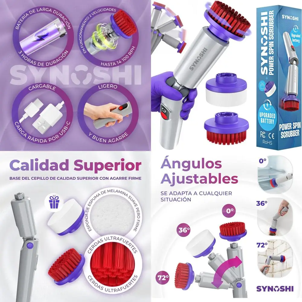 Беспроводная вращающаяся щетка для уборки: водонепроницаемая чистящая щетка с регулируемыми углами и 2 скоростями для использования на различных поверхностях
Беспроводная вращающаяся щетка для уборки: водонепроницаемая чистящая щетка с регулируемыми углами и 2 скоростями для использования на различных поверхностях