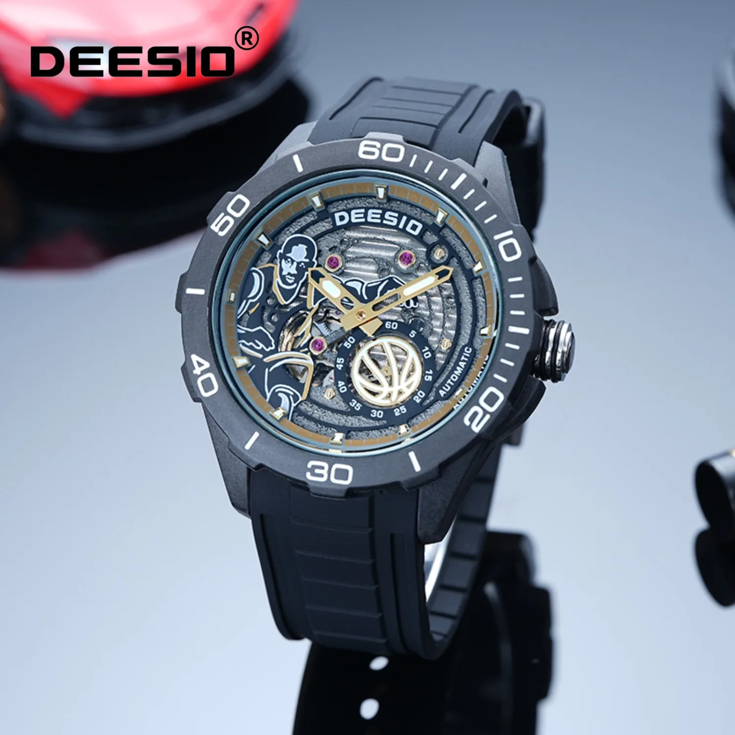 Deesio Luxury Men's Automatic Mechanical Watch Carbon Fiber Skeleton Wristwatch Luminous Hands Waterproof Casual Gifts for Men
Deesio Luxury Men's Automatic Mechanical Watch Carbon Fiber Skeleton Wristwatch Luminous Hands Waterproof Casual Gifts for Men