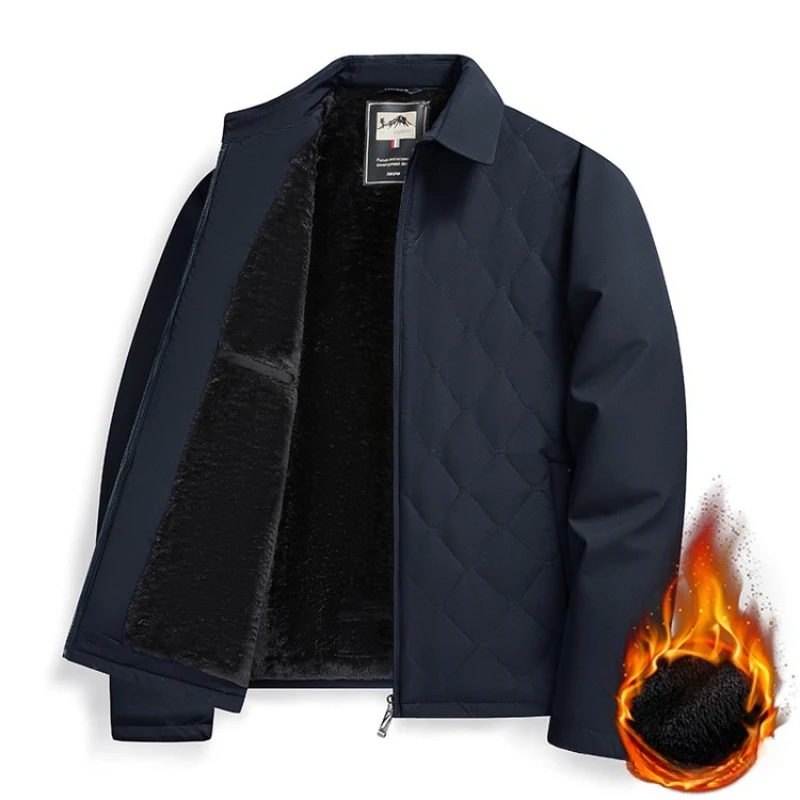 Business Insulated Jacket, Men's 2025 Winter Fleece-Lined Jacket, Warmth, Navy Blue Black
Business Insulated Jacket, Men's 2025 Winter Fleece-Lined Jacket, Warmth, Navy Blue Black