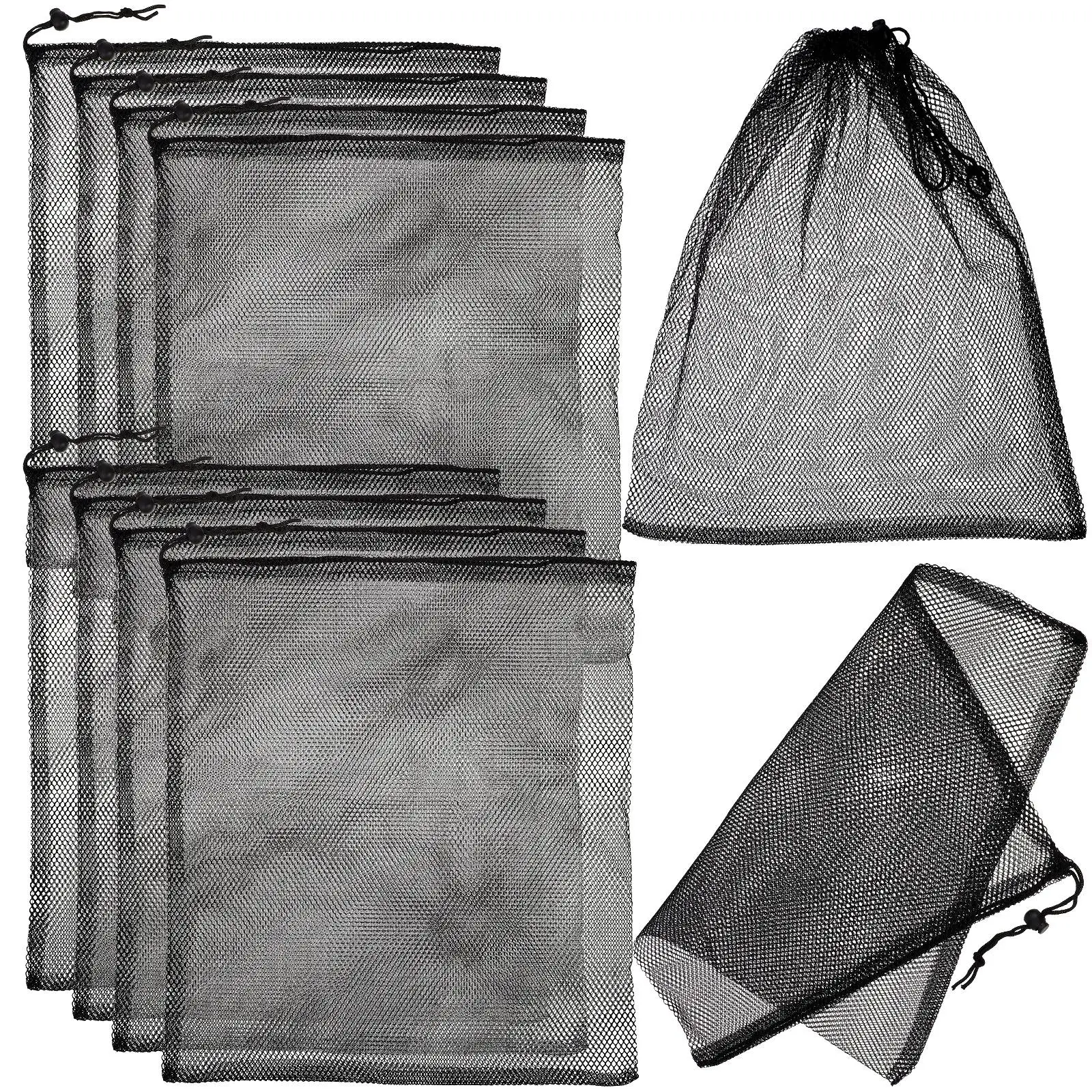 10pcs Mesh Bags 30x40cm Black Drawstring Storage Pouch for Balls Net Laundry Sports Golf Travel Fitness Veggie
10pcs Mesh Bags 30x40cm Black Drawstring Storage Pouch for Balls Net Laundry Sports Golf Travel Fitness Veggie