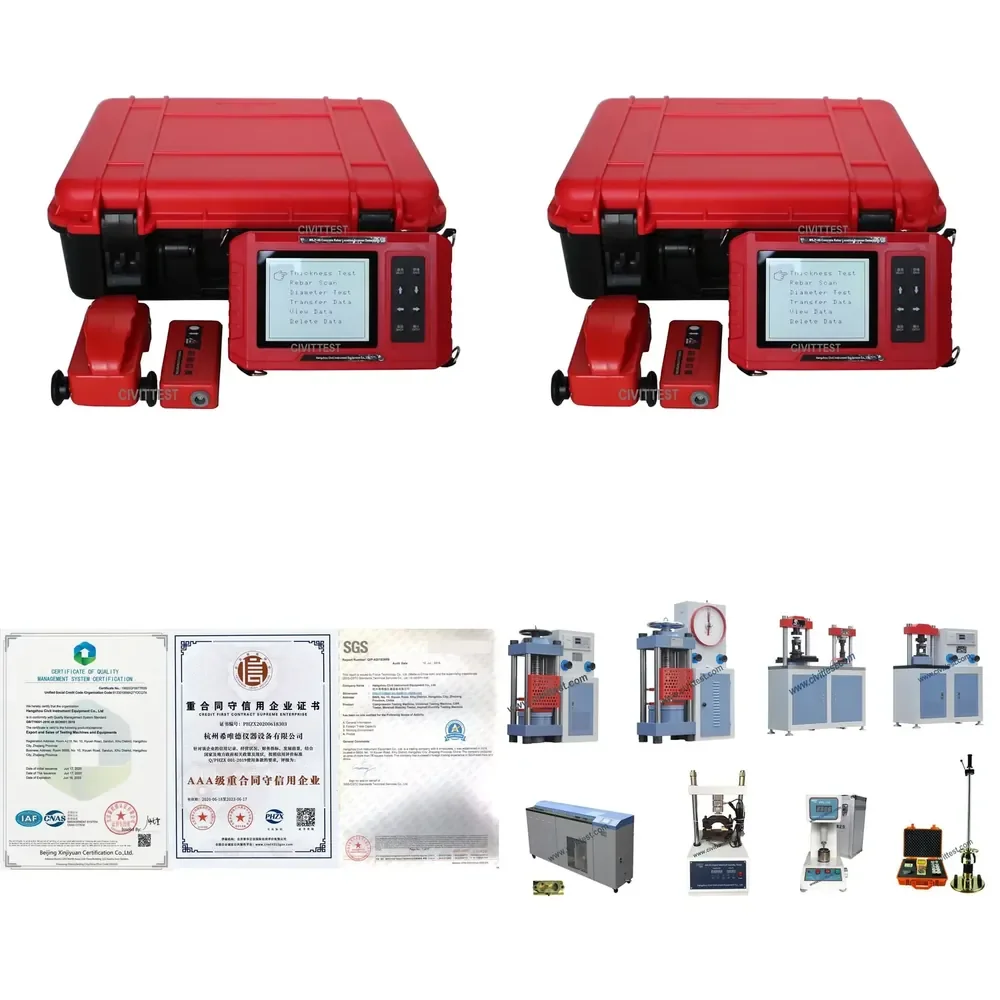 Concrete Protect Layer Thick test Metal Rebar Scanner Locator
Concrete Protect Layer Thick test Metal Rebar Scanner Locator