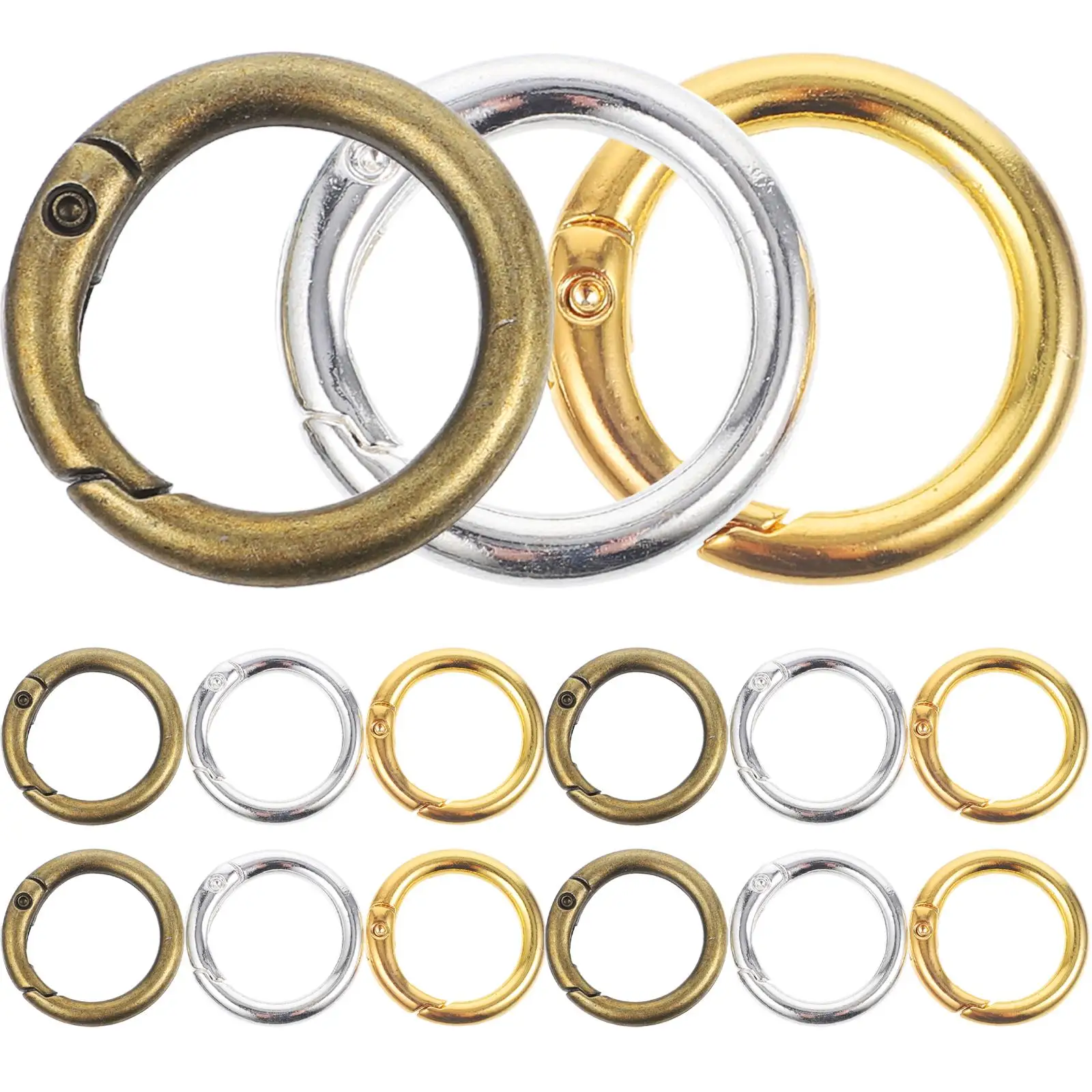 15 Pcs Springs Tags Gold Key Round Carabiner Jewelry Making Keychain for Crafts Keyrings Bulk
15 Pcs Springs Tags Gold Key Round Carabiner Jewelry Making Keychain for Crafts Keyrings Bulk