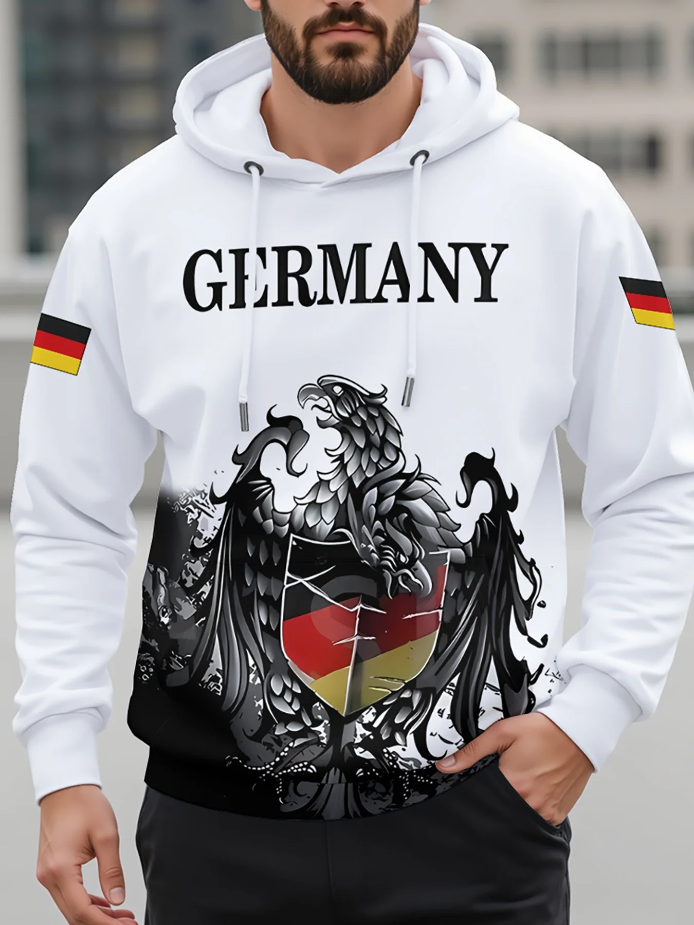 Germany National Flag Print Men's Hoodie Sweatshirts Autumn Winter Casual Loose Pullover Street Fashion y2k Clothes Hooded Tops
Germany National Flag Print Men's Hoodie Sweatshirts Autumn Winter Casual Loose Pullover Street Fashion y2k Clothes Hooded Tops