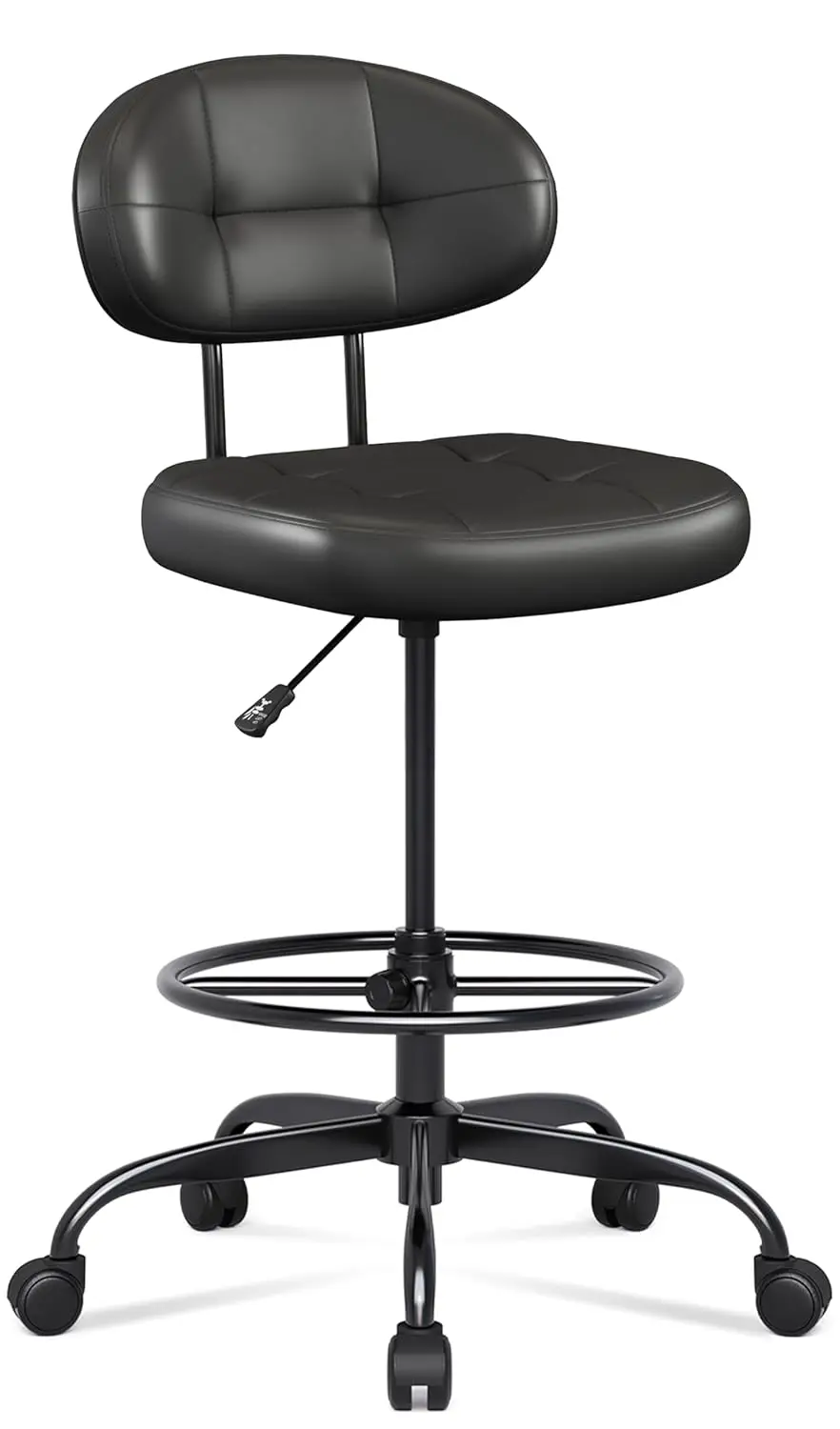 Drafting Chair Without Arms, Tall Office Chair with Footrest Ring for Standing Desk, Small Faux Leather Executive, Customized
Drafting Chair Without Arms, Tall Office Chair with Footrest Ring for Standing Desk, Small Faux Leather Executive, Customized