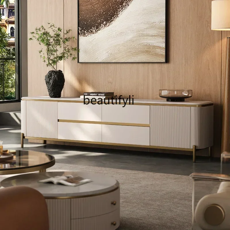 cqyItalian light luxury natural marble TV cabinet coffee table household living room modern high-end designer villa floor cabine 
cqyItalian light luxury natural marble TV cabinet coffee table household living room modern high-end designer villa floor cabine