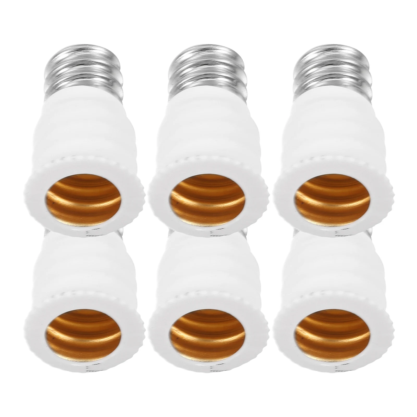 6pcs Lamp Head Converter Light Sensor Socket Adapter for E12 E14 Bulb Replacement in Home Office Aluminum Copper Plated Ring
6pcs Lamp Head Converter Light Sensor Socket Adapter for E12 E14 Bulb Replacement in Home Office Aluminum Copper Plated Ring