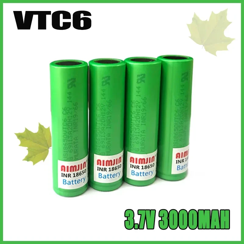 VTC6 3.7V 3000mAh Rechargeable Lithium battery 18650 Electronic Cigarette, Lantern Toys Tools,with Charger
VTC6 3.7V 3000mAh Rechargeable Lithium battery 18650 Electronic Cigarette, Lantern Toys Tools,with Charger