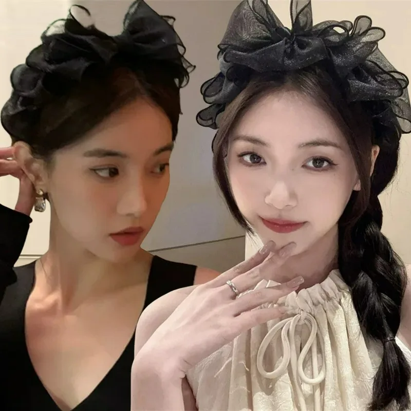 Adjustable Big Bow Headband for Women Black Mesh Hair Band Elegant Fairy Hair Hoop Sweet Girls Hair Accessories Party Wedding
Adjustable Big Bow Headband for Women Black Mesh Hair Band Elegant Fairy Hair Hoop Sweet Girls Hair Accessories Party Wedding
