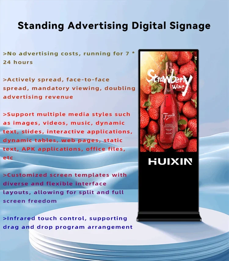 Custom OEM/ODM Advertising Kiosk Display & Information Kiosk & Digital Advertising Screen
Custom OEM/ODM Advertising Kiosk Display & Information Kiosk & Digital Advertising Screen