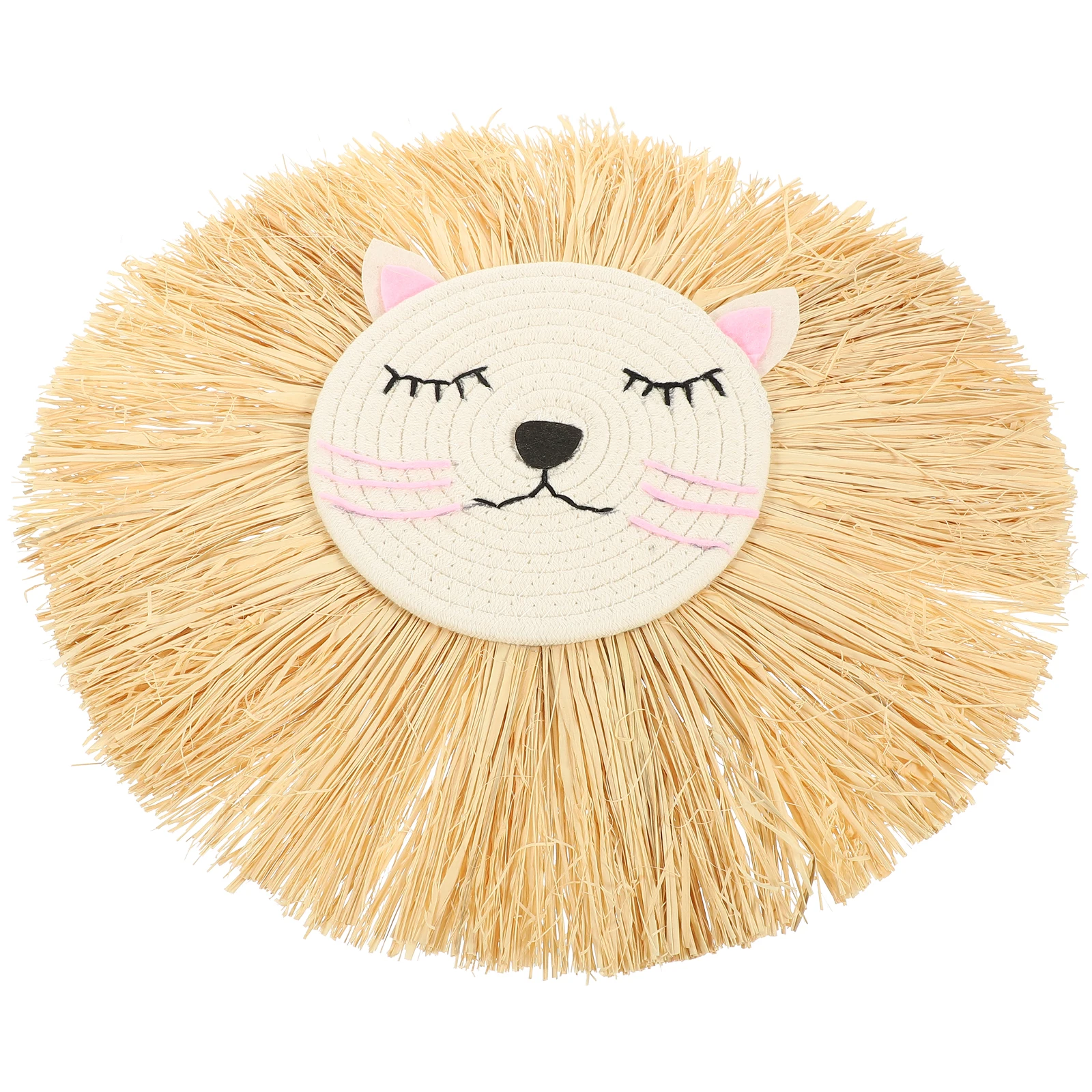 Head nament Home Decor Wall Lion Woven Decoration Art Rustic Style Pendant Cartoon Lion Hanging Decoration Bedroom
Head nament Home Decor Wall Lion Woven Decoration Art Rustic Style Pendant Cartoon Lion Hanging Decoration Bedroom