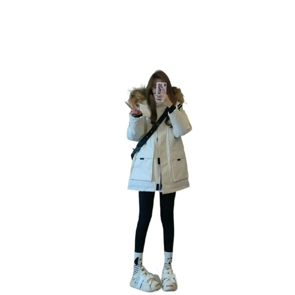 Women's Winter down Cotton-Padded Jacket Korean Style Loose Fit Mid-Length Thick Warm Casual Outerwear
Women's Winter down Cotton-Padded Jacket Korean Style Loose Fit Mid-Length Thick Warm Casual Outerwear