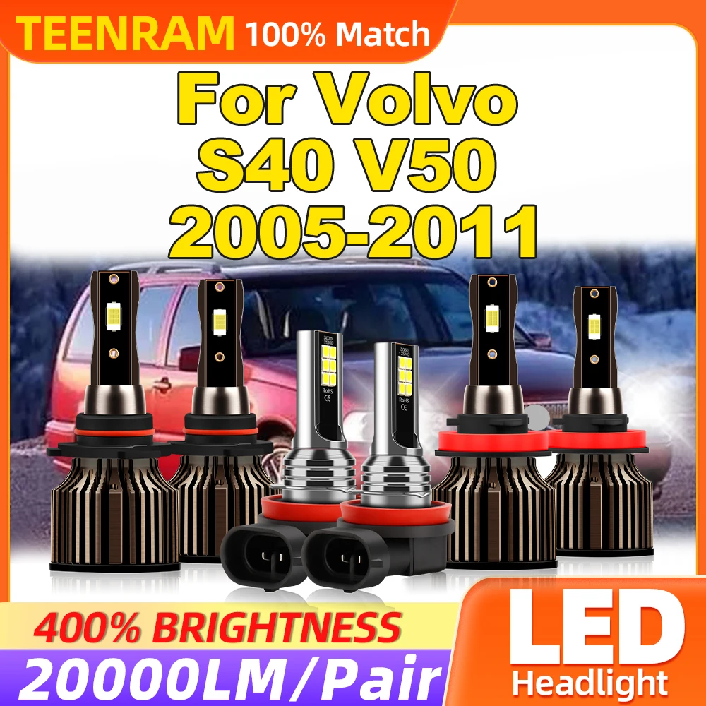 60000LM LED Headlight Bulbs 12V Plug And Play Car Front Lights 6000K Fog Lamps For Volvo S40 V50 2005-2007 2008 2009 2010 2011
60000LM LED Headlight Bulbs 12V Plug And Play Car Front Lights 6000K Fog Lamps For Volvo S40 V50 2005-2007 2008 2009 2010 2011