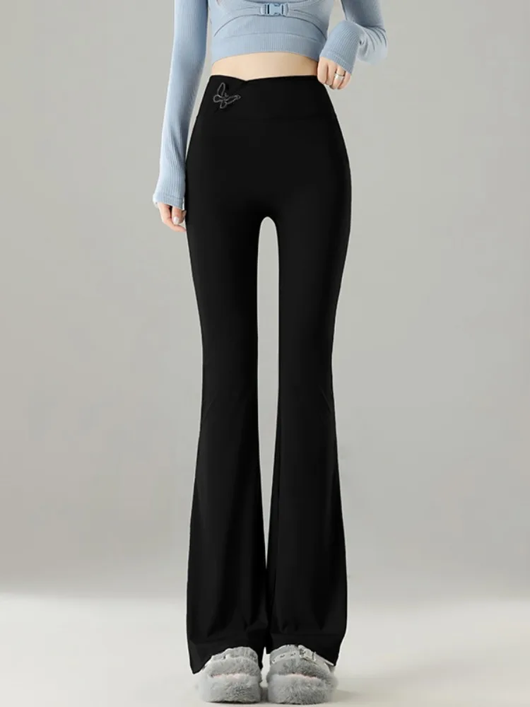 High Waist Yoga Fitness Sharkskin Bell Bottoms Decorated with Pattern Slimming Outerwear Sporty Casual Pants
High Waist Yoga Fitness Sharkskin Bell Bottoms Decorated with Pattern Slimming Outerwear Sporty Casual Pants
