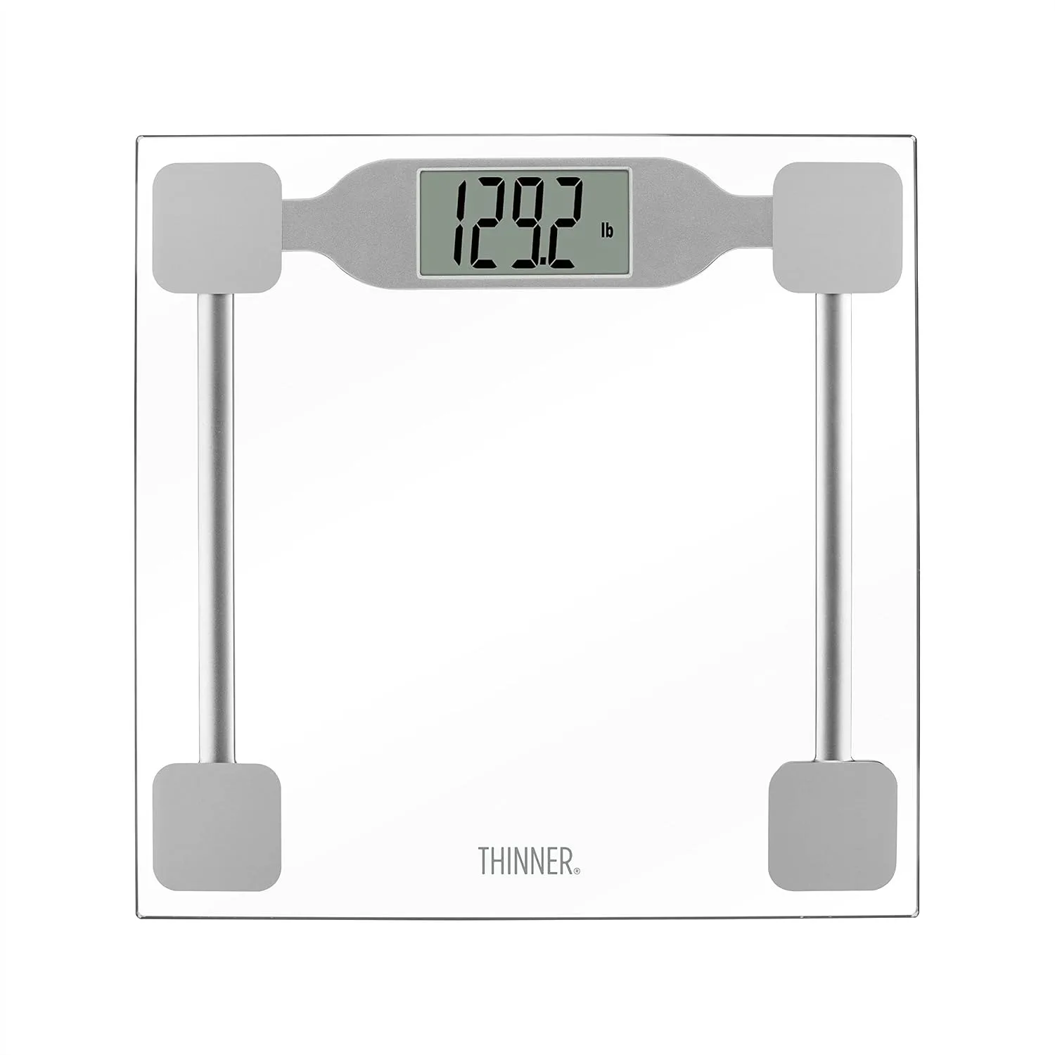 Digital Bathroom Scale for Body Weight, Clear Tempered Glass, 400 lb Capacity
Digital Bathroom Scale for Body Weight, Clear Tempered Glass, 400 lb Capacity