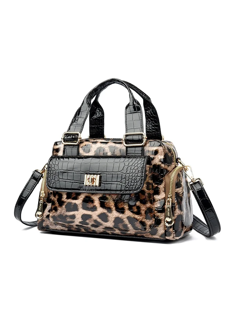 Ele Lady's Large Capaci Soft Leather Leopard Print Handbag Faionable Commuter Sle Single oulder Bag for Women
Ele Lady's Large Capaci Soft Leather Leopard Print Handbag Faionable Commuter Sle Single oulder Bag for Women