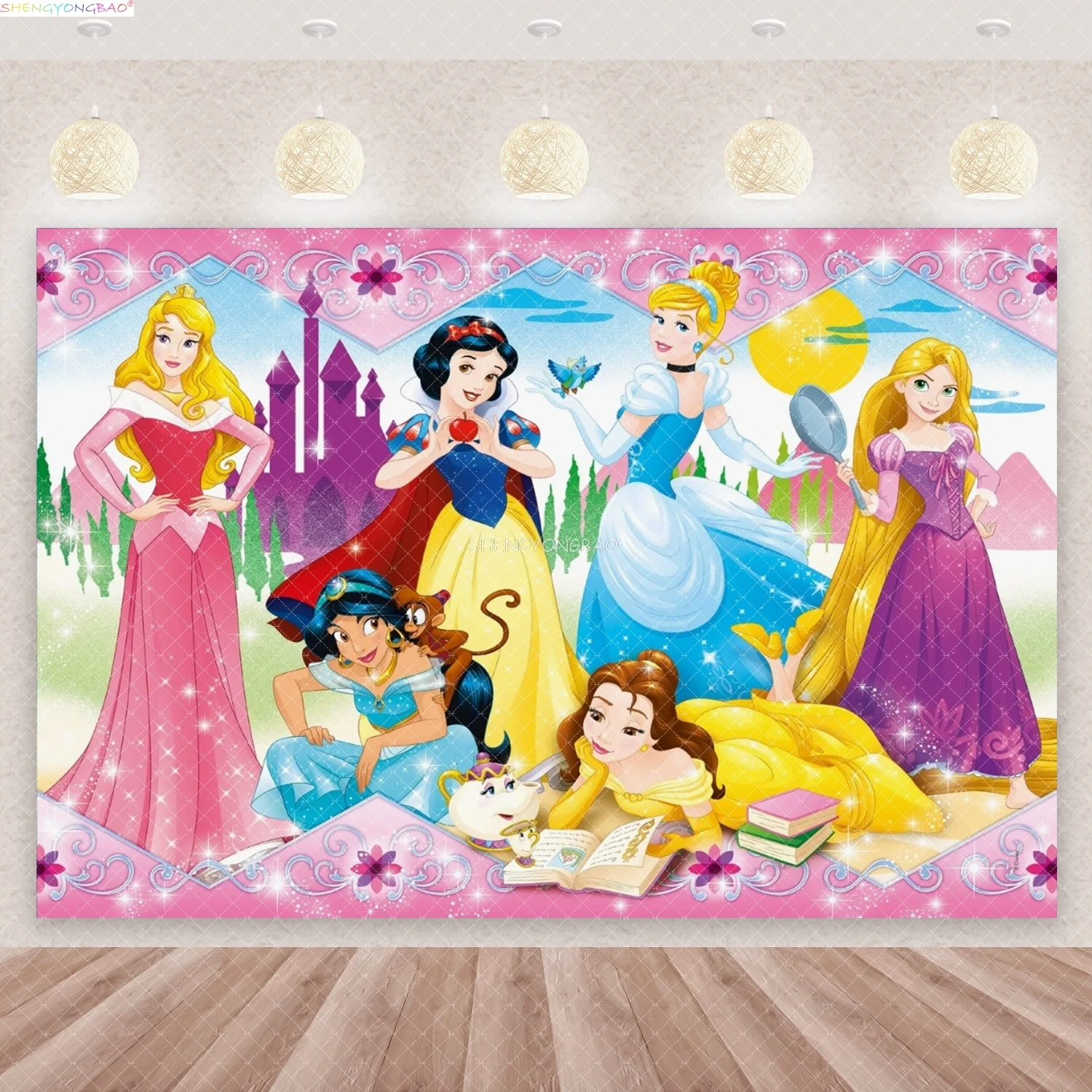 Disney Princess Background Girl Kids Baby Birthday Party Cinderella Belle Snow White Photo Studio Photography Backdrops DR-01
Disney Princess Background Girl Kids Baby Birthday Party Cinderella Belle Snow White Photo Studio Photography Backdrops DR-01