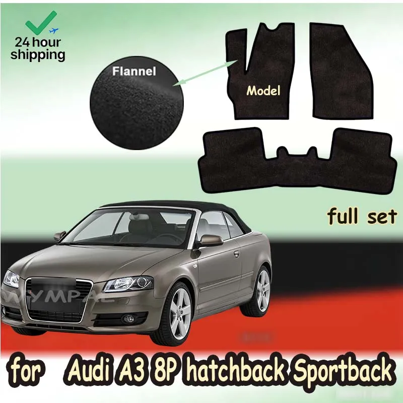 Nylon Suede Velour mats set for Audi A3 8P hatchback Sportback convertible (2003-2011) -Black
Nylon Suede Velour mats set for Audi A3 8P hatchback Sportback convertible (2003-2011) -Black