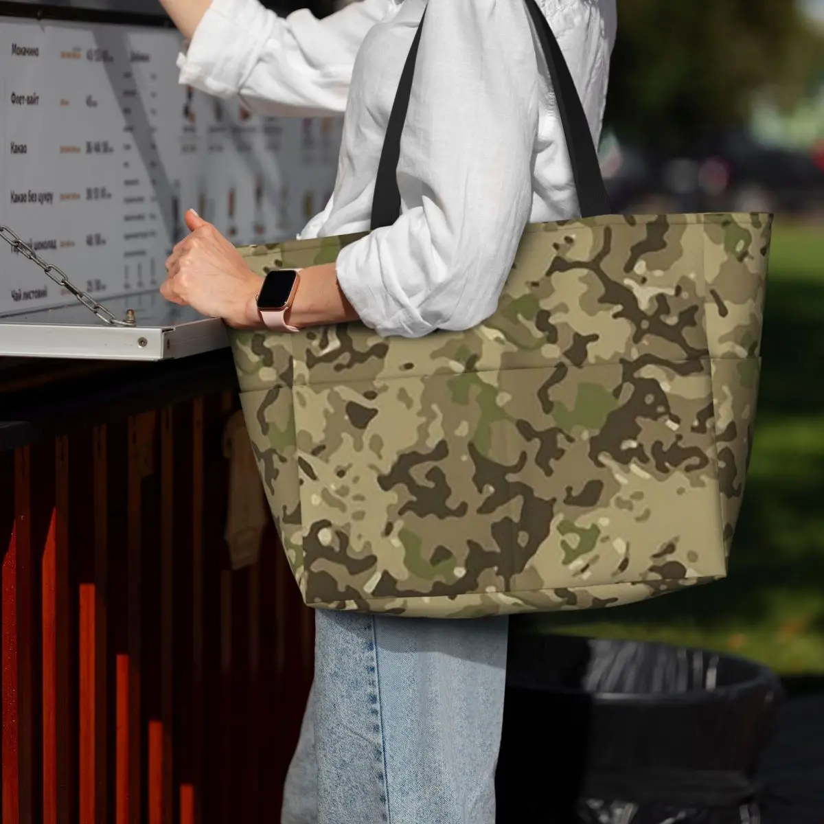 Multicam Military Trout Camo Beach Tote Bag Sport Gym Yoga Duffle Large Tote Bag Women Travel Bag Fitness bag
Multicam Military Trout Camo Beach Tote Bag Sport Gym Yoga Duffle Large Tote Bag Women Travel Bag Fitness bag