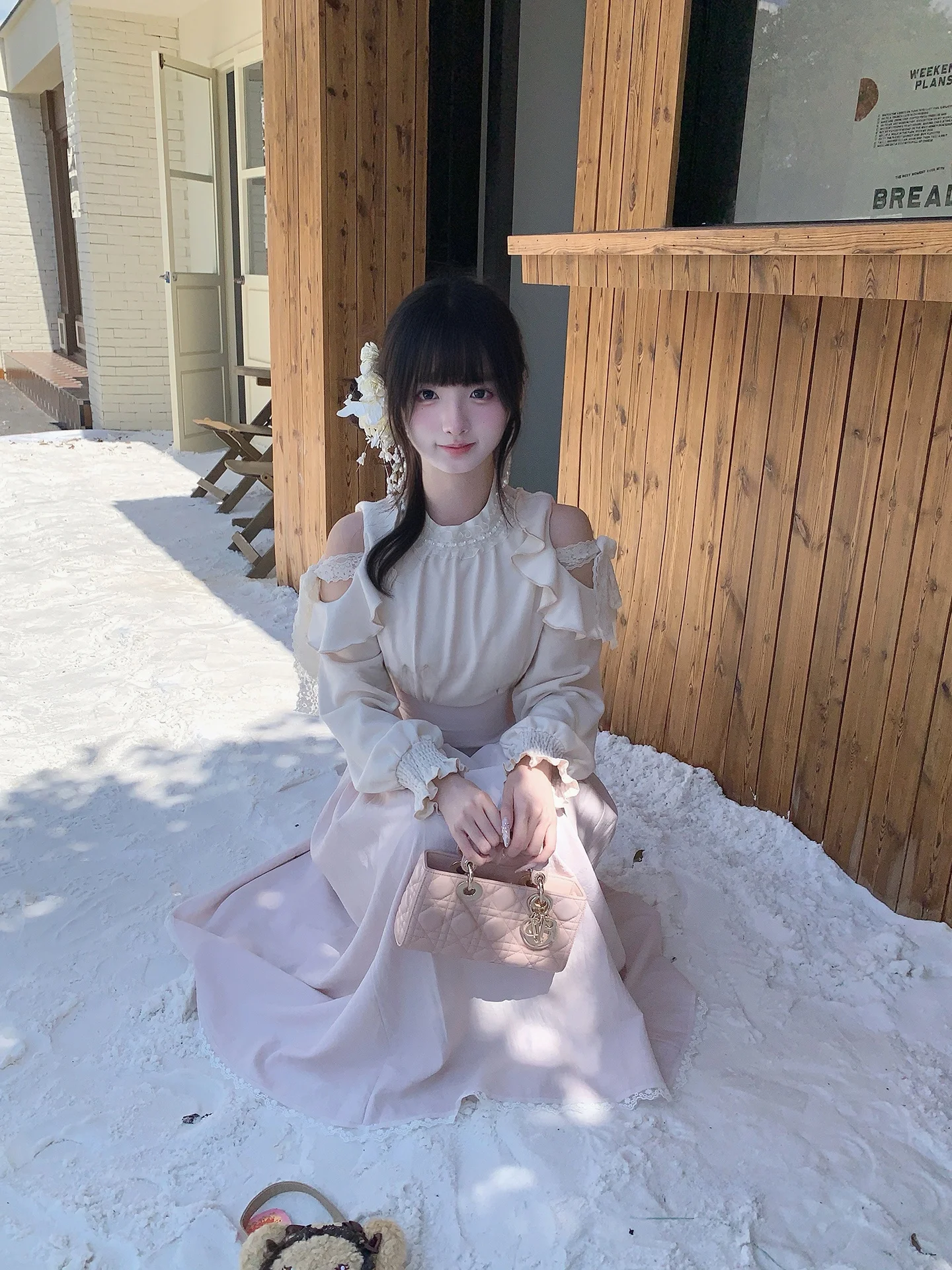 Original Gentle Style Shoulder Bared Dress with Lace Trim H-Line Long Sleeve Slim Fit Daily Wear Polyester Fiber Beach-Going ...
Original Gentle Style Shoulder Bared Dress with Lace Trim H-Line Long Sleeve Slim Fit Daily Wear Polyester Fiber Beach-Going ...