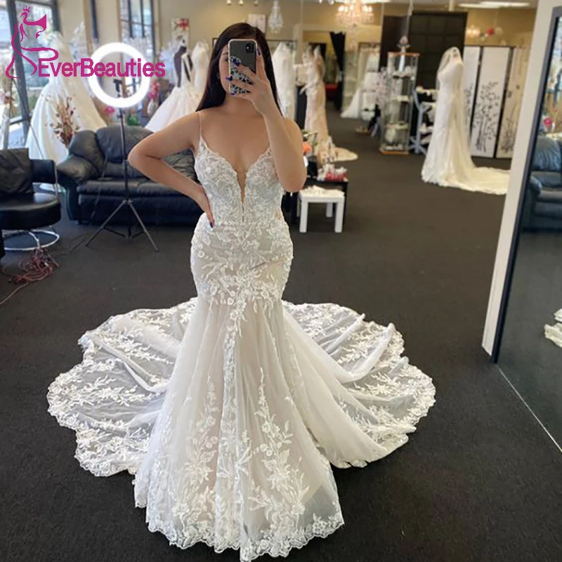 Tulle Lace Appliques Wedding Dresses for Women Vestidos De Novia Mermaid Boho Robe De Mariee V-Neck Sexy Bohemian Wedding Gowns
Tulle Lace Appliques Wedding Dresses for Women Vestidos De Novia Mermaid Boho Robe De Mariee V-Neck Sexy Bohemian Wedding Gowns