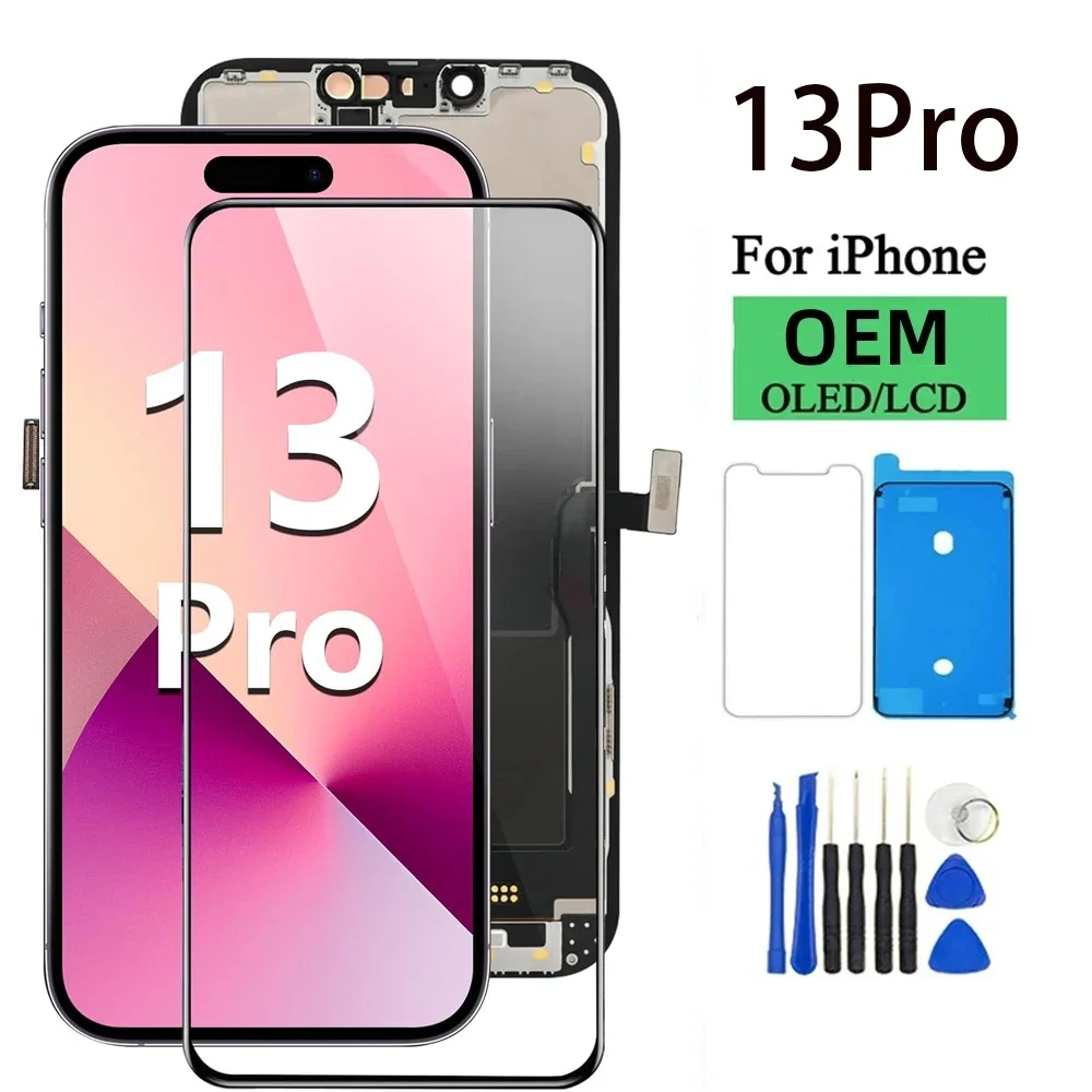 OEM Pantalla для IPhone 13 Pro, ЖК-дисплей, сенсорный дигитайзер в сборе с 3D Touch для IPhone 13 Pro, замена ЖК-экрана
OEM Pantalla для IPhone 13 Pro, ЖК-дисплей, сенсорный дигитайзер в сборе с 3D Touch для IPhone 13 Pro, замена ЖК-экрана