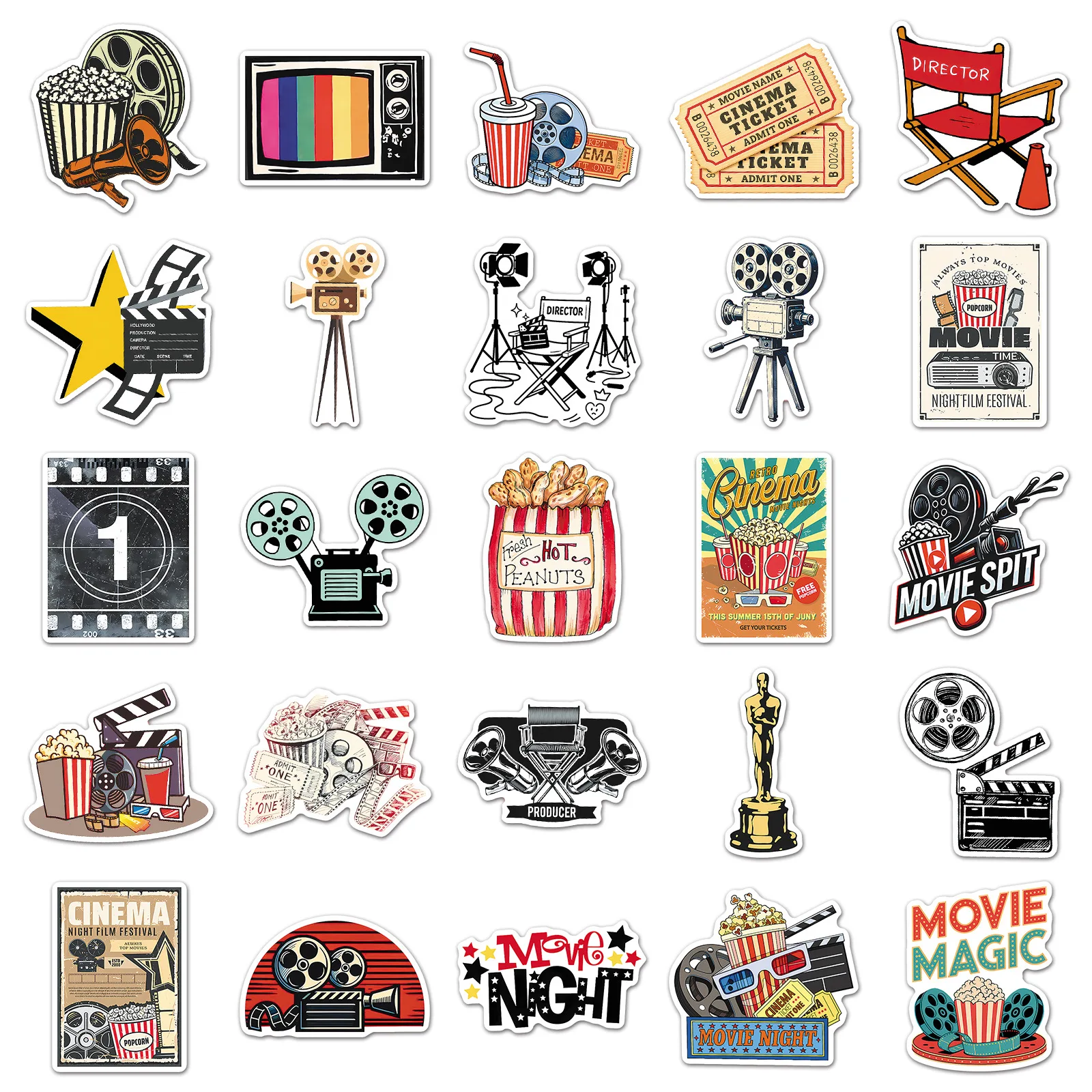 50PCS Retro Movie Stickers Vintage Cinema Film Movie Night Decorative Laptop Phone Case iPad Waterproof Stickers Kids Toy
50PCS Retro Movie Stickers Vintage Cinema Film Movie Night Decorative Laptop Phone Case iPad Waterproof Stickers Kids Toy