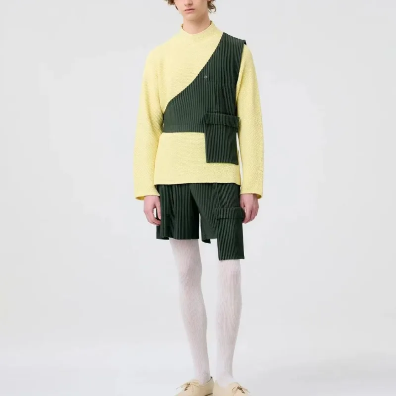 Miyake Pleated Men's Vest 2026 Summer New Single Shoulder Vest Top Cargo Shorts Pocket Drawstring Detachable - Multiple Outfits
Miyake Pleated Men's Vest 2026 Summer New Single Shoulder Vest Top Cargo Shorts Pocket Drawstring Detachable - Multiple Outfits