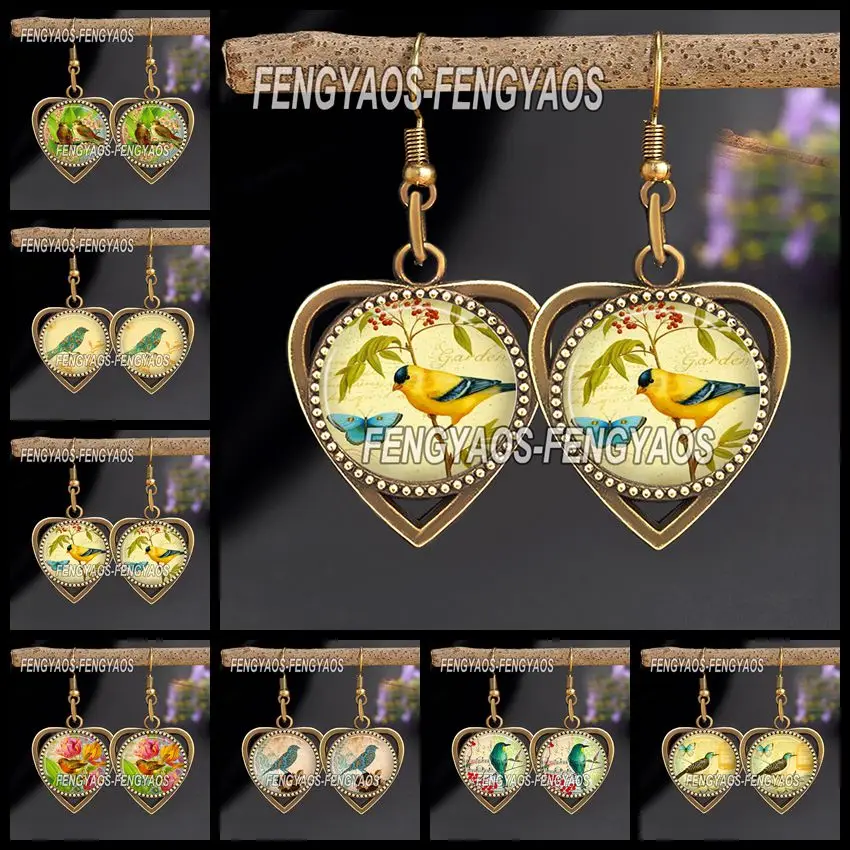 New Vintage Bird Drop Hanging Earrings for Women Bronze Color Heart Girl Dangle Earring Stylish Jewelry Personality Gift
New Vintage Bird Drop Hanging Earrings for Women Bronze Color Heart Girl Dangle Earring Stylish Jewelry Personality Gift