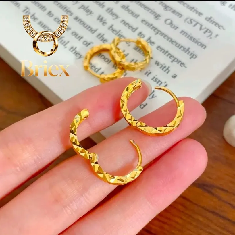 Briex Jewelry Luxury 24K 9999 Pure Gold real gold Women's sparkling earrings niche light luxury earrings
Briex Jewelry Luxury 24K 9999 Pure Gold real gold Women's sparkling earrings niche light luxury earrings