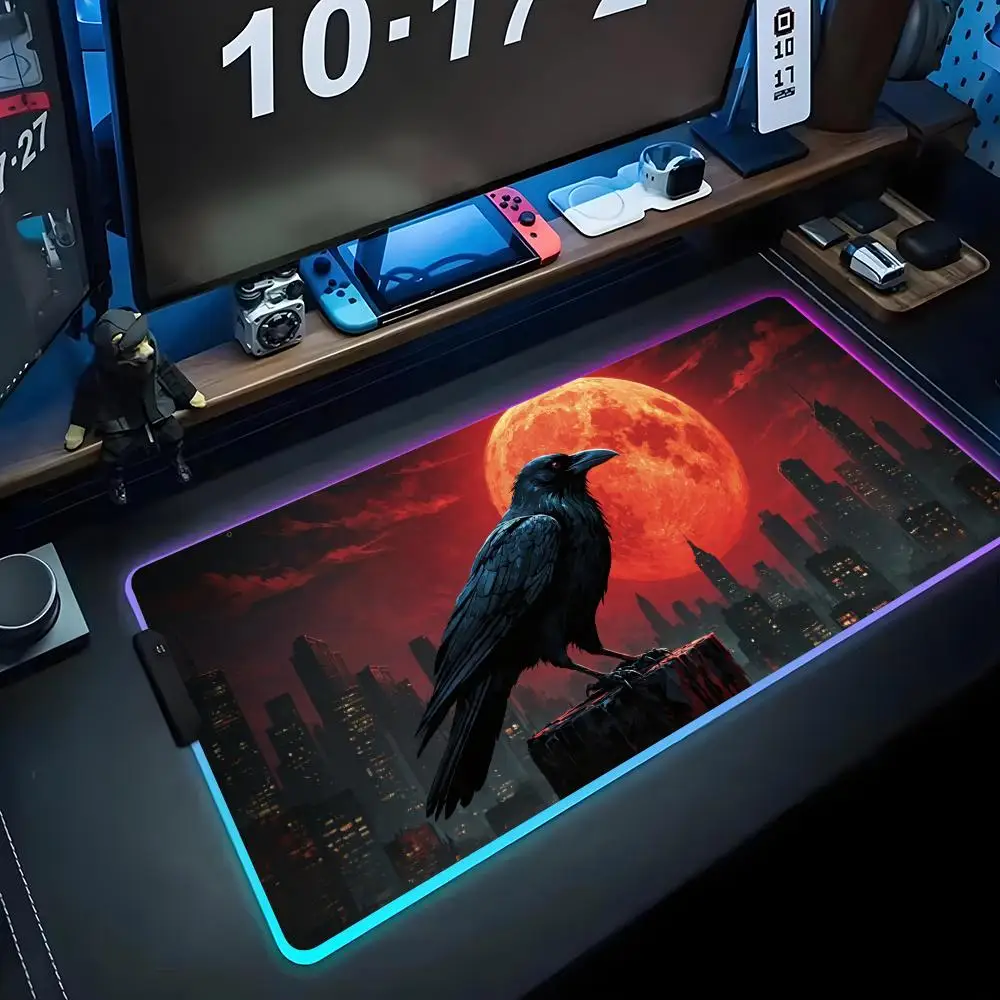 Коврик для мыши Dark Crow RGB Gaming Mousepad Большой светодиодный коврик для ПК Настольный коврик Светящийся коврик для мыши Большие коврики для клавиатуры Настольный коврик с подсветкой 
Коврик для мыши Dark Crow RGB Gaming Mousepad Большой светодиодный коврик для ПК Настольный коврик Светящийся коврик для мыши Большие коврики для клавиатуры Настольный коврик с подсветкой