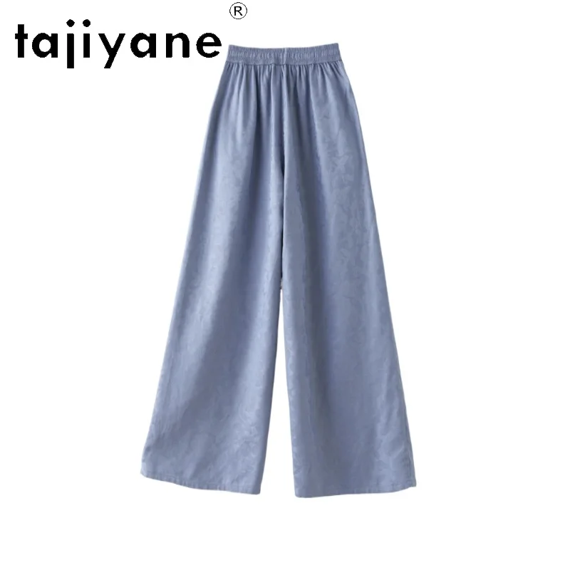 TAJIYANE 100% Mulberry Silk Pants Women Casual Baggy Pants Real Silk Summer Blue Wide Leg Trousers 2025 Woman Clothing Штаны
TAJIYANE 100% Mulberry Silk Pants Women Casual Baggy Pants Real Silk Summer Blue Wide Leg Trousers 2025 Woman Clothing Штаны