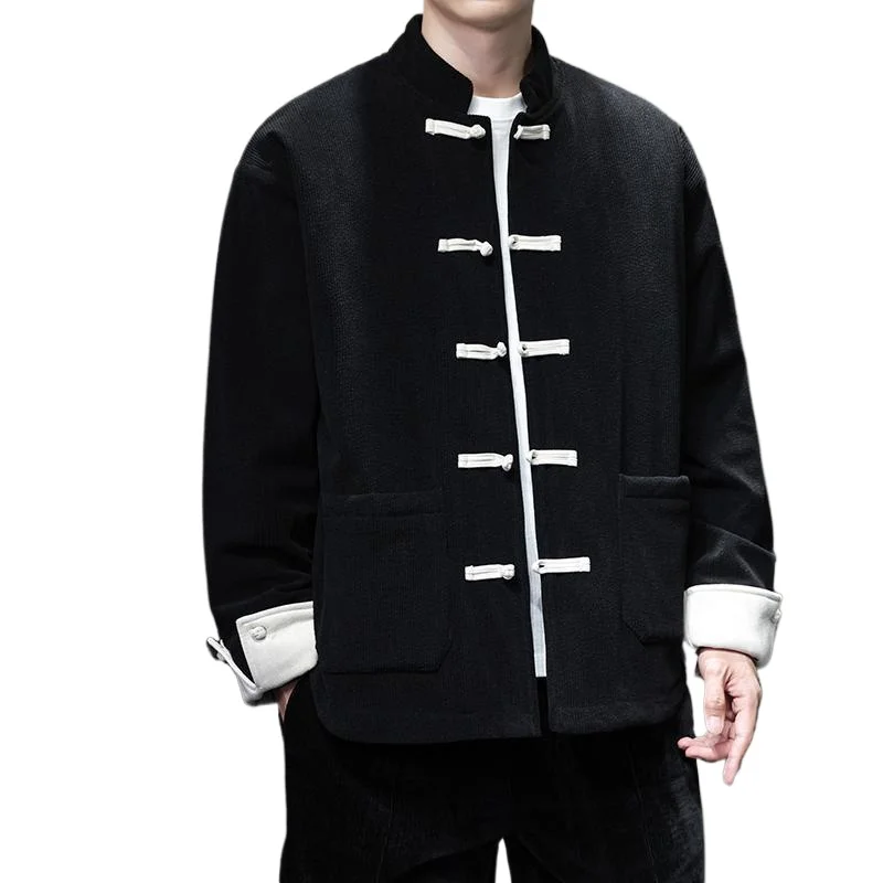 Autumn and Winter New Men's Trend Retro Corduroy Jacket Chinese Style Retro Button Coat
Autumn and Winter New Men's Trend Retro Corduroy Jacket Chinese Style Retro Button Coat