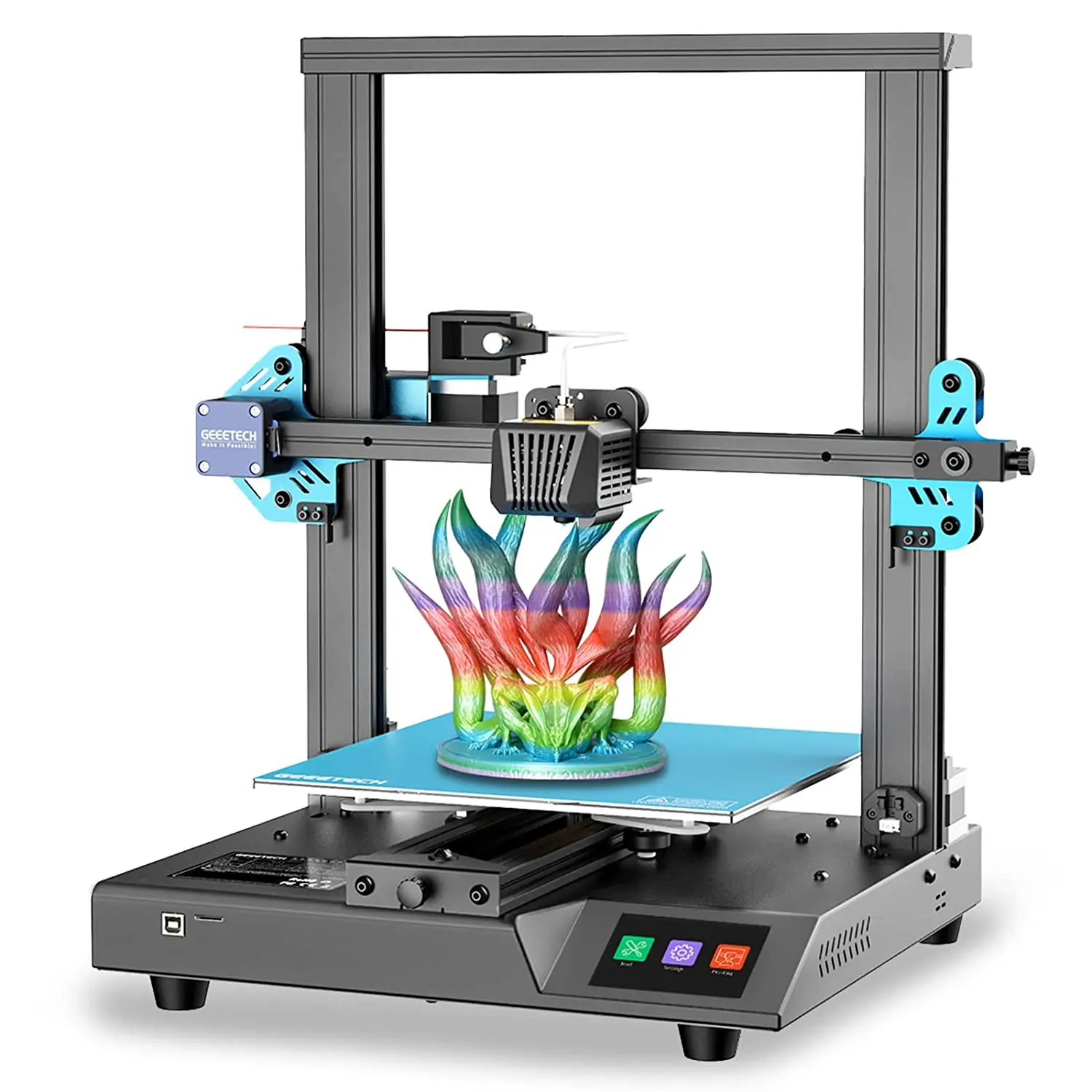 Geeetech Mizar S Auto-leveling 3D Printer, Dual Z Axis, touch screen, TMC2208 Slient Drivers, Print Volume 255X255X260mm
Geeetech Mizar S Auto-leveling 3D Printer, Dual Z Axis, touch screen, TMC2208 Slient Drivers, Print Volume 255X255X260mm