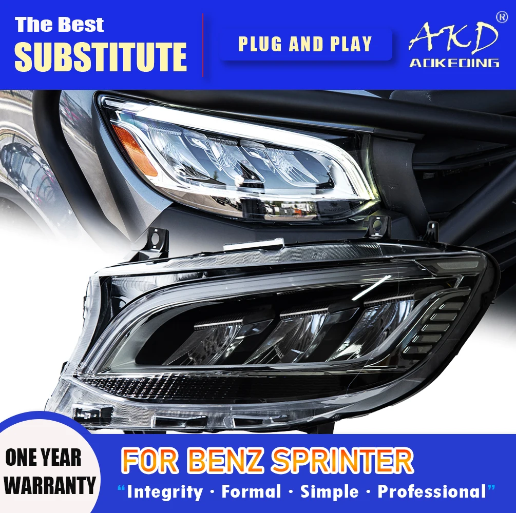 Фара AKD для Benz Sprinter, светодиодная фара 2018-2023, фары W907 DRL, указатель поворота, дальний свет, линза проектора «ангельский глаз»
Фара AKD для Benz Sprinter, светодиодная фара 2018-2023, фары W907 DRL, указатель поворота, дальний свет, линза проектора «ангельский глаз»