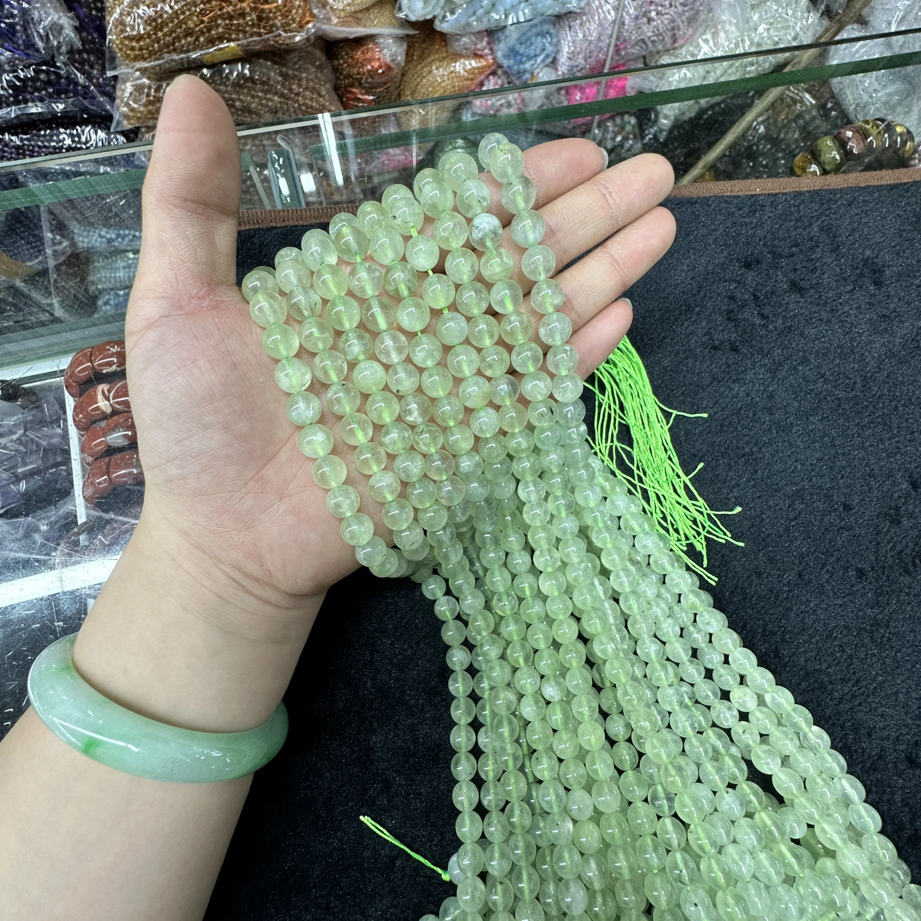 Natural Prehnite Stone Bead Bracelet Necklace AAA Quality 15 Inch Strand Men Women Jewelry Gift Party Holiday Fashion DIY
Natural Prehnite Stone Bead Bracelet Necklace AAA Quality 15 Inch Strand Men Women Jewelry Gift Party Holiday Fashion DIY