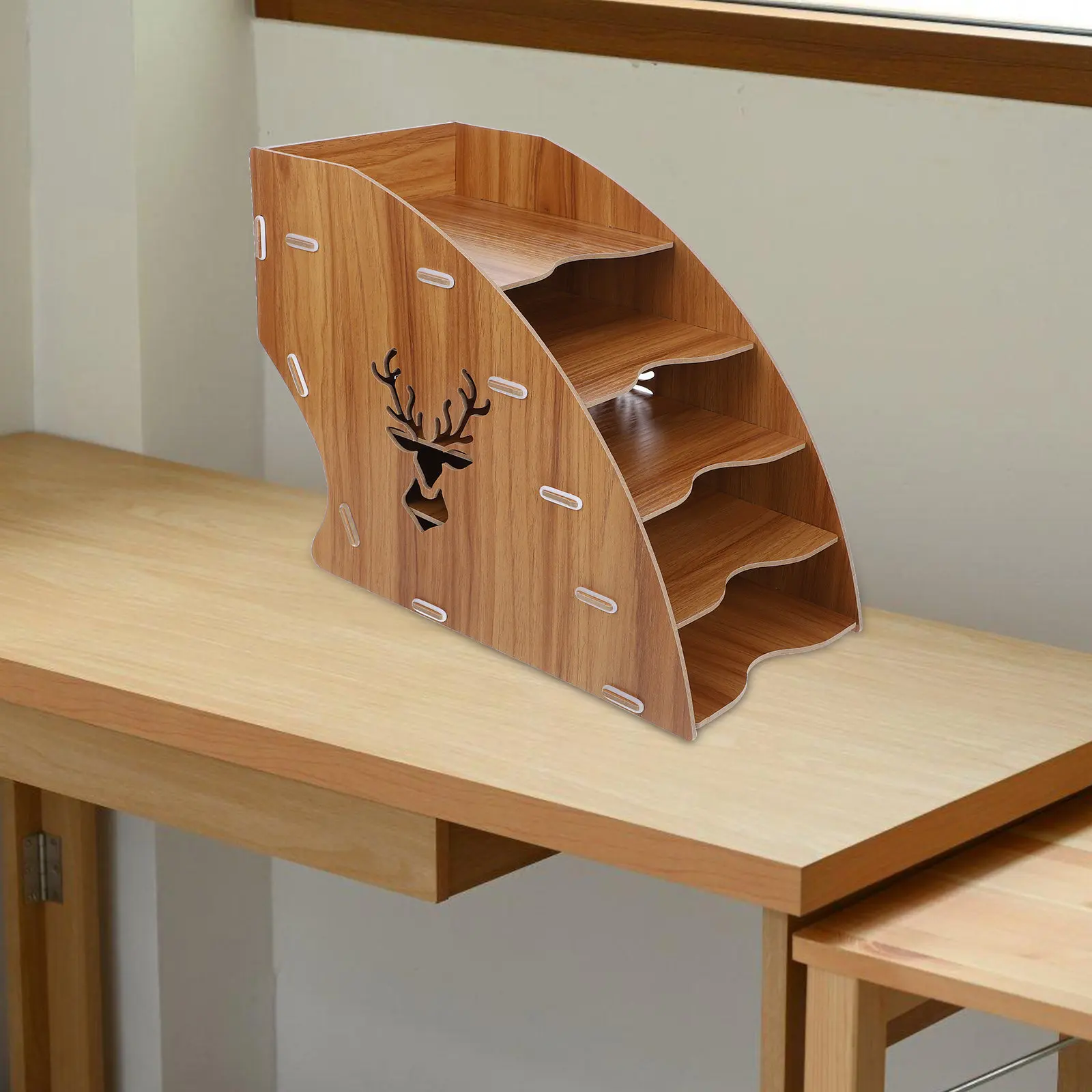 Desktop Organizer Shelf Wood Multi-Tier File Holder Office Desk Accessories Workspace Storage Mail Document Organizer
Desktop Organizer Shelf Wood Multi-Tier File Holder Office Desk Accessories Workspace Storage Mail Document Organizer