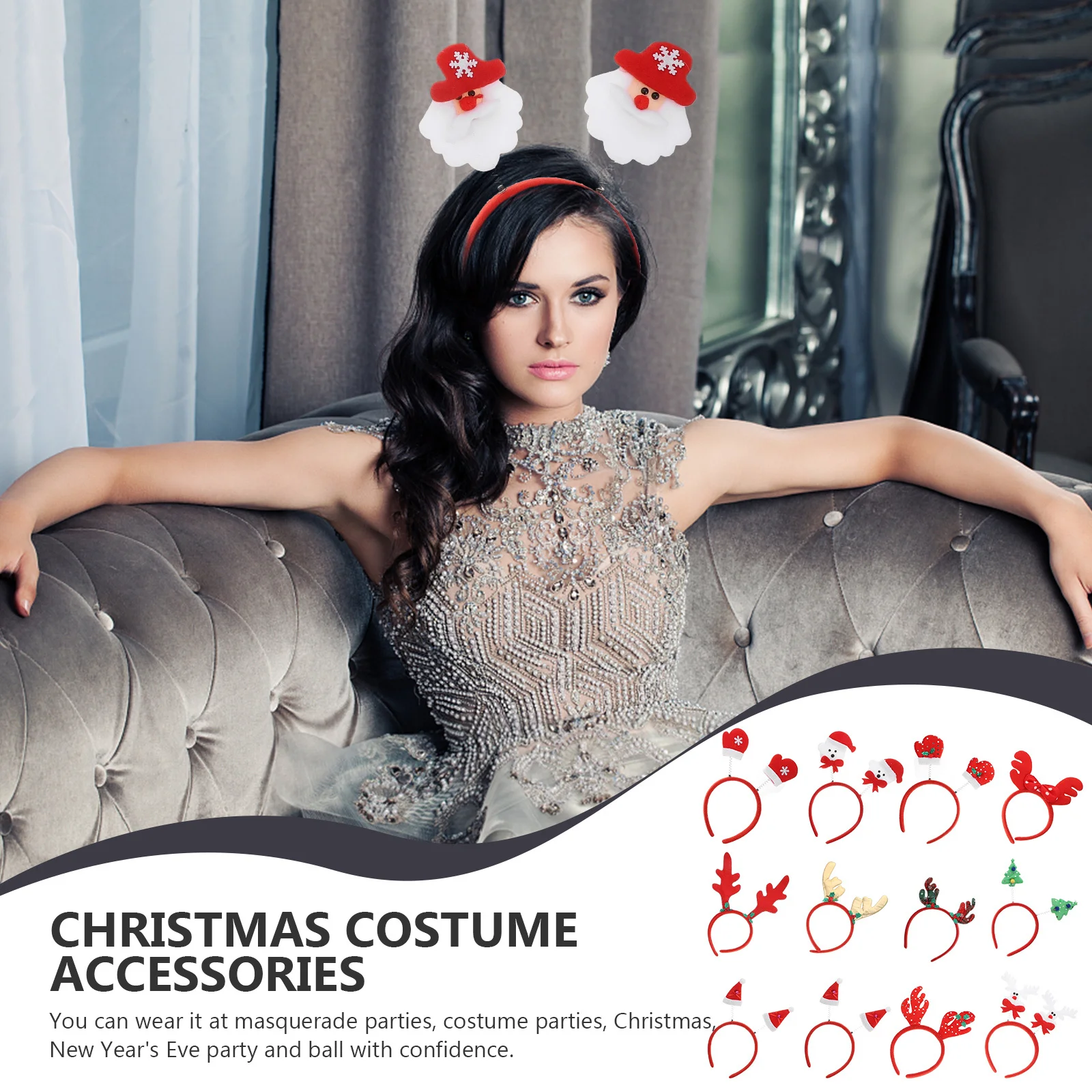 12Pcs Christmas Headband Set Creative 3D Hair Decor for Xmas Party Costume Accessory Lovely Elk Horn Hairband Kids Gift
12Pcs Christmas Headband Set Creative 3D Hair Decor for Xmas Party Costume Accessory Lovely Elk Horn Hairband Kids Gift