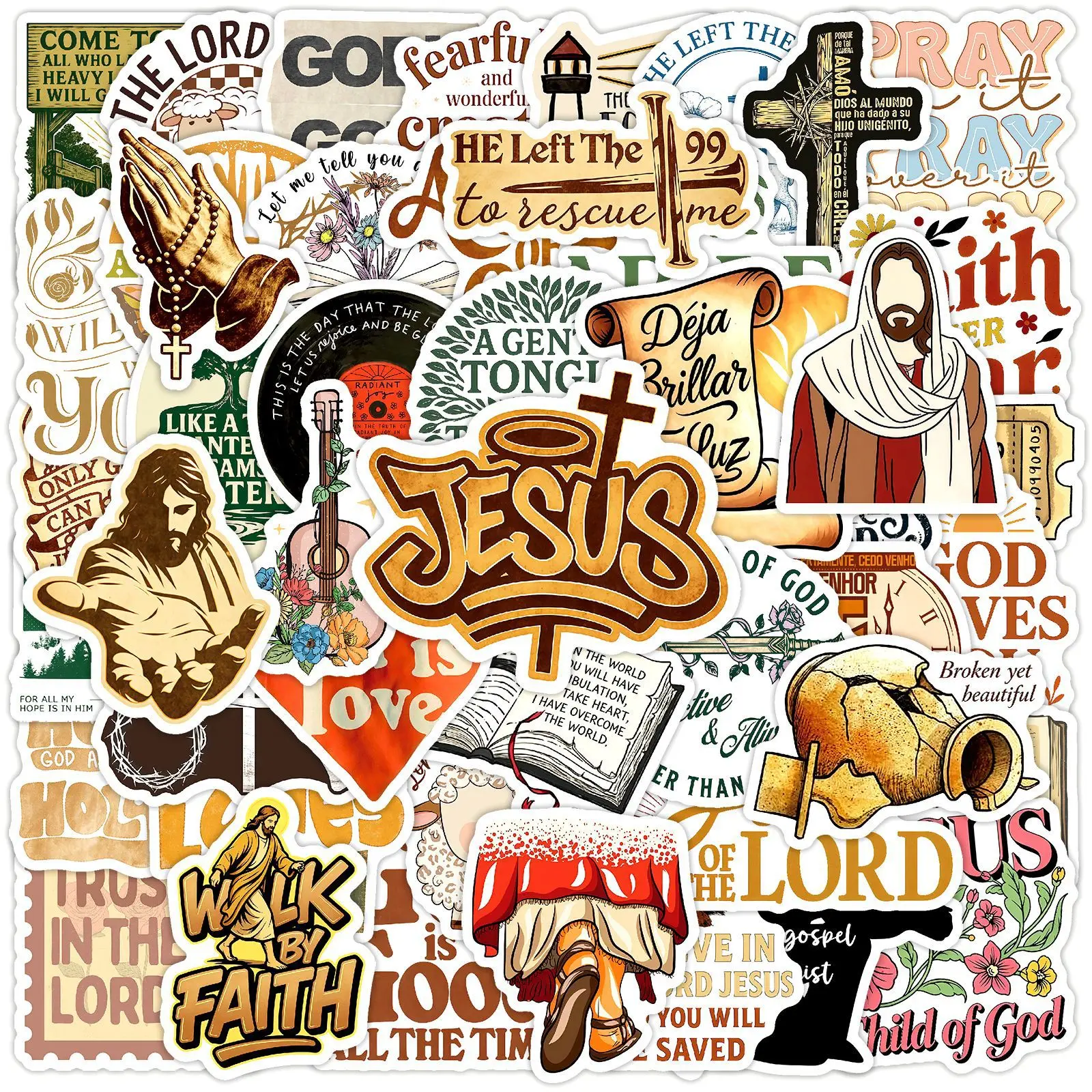 50Pcs Jesus Phrase Stickers Pack Graffiti With Biblical Motivational Quotes Decals DIY Luggage Laptop Phone Guitar Car Stickers
50Pcs Jesus Phrase Stickers Pack Graffiti With Biblical Motivational Quotes Decals DIY Luggage Laptop Phone Guitar Car Stickers