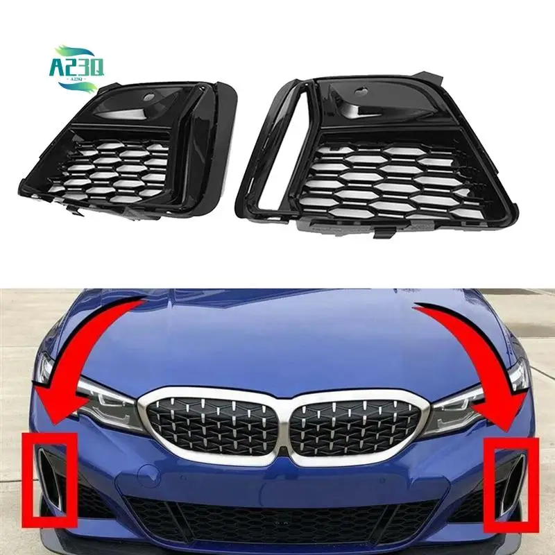 A23Q-1Pair Front Fog Lamp Grille Trim Cover For BMW 3 Series G20 G21 G28 M340I 2019-2022 51118075649 51118075650
A23Q-1Pair Front Fog Lamp Grille Trim Cover For BMW 3 Series G20 G21 G28 M340I 2019-2022 51118075649 51118075650