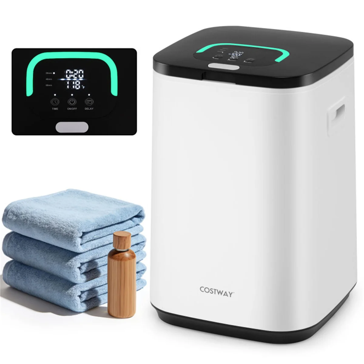 White 23L Towel Warmer 450W Fast Heating, Portable Compact Towel Heater for Bathroom Spa Home Use
White 23L Towel Warmer 450W Fast Heating, Portable Compact Towel Heater for Bathroom Spa Home Use