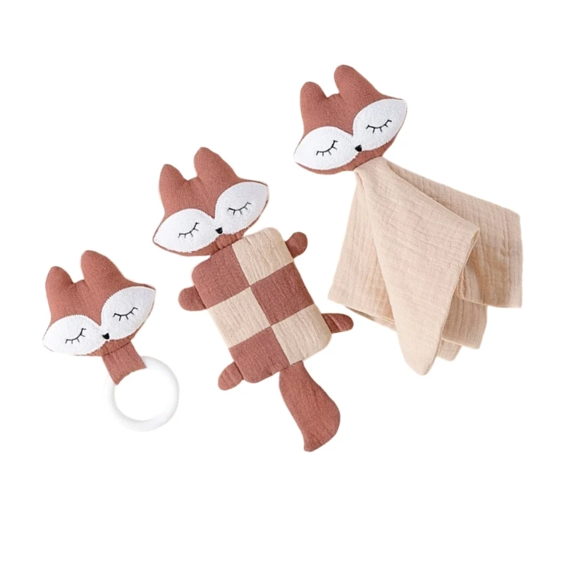 3Pcs Baby Comforting Towel Soothing Toy Burp Cloth Cartoon Sleeping Toy Newborns Rattle Toy with Teether Circlet
3Pcs Baby Comforting Towel Soothing Toy Burp Cloth Cartoon Sleeping Toy Newborns Rattle Toy with Teether Circlet