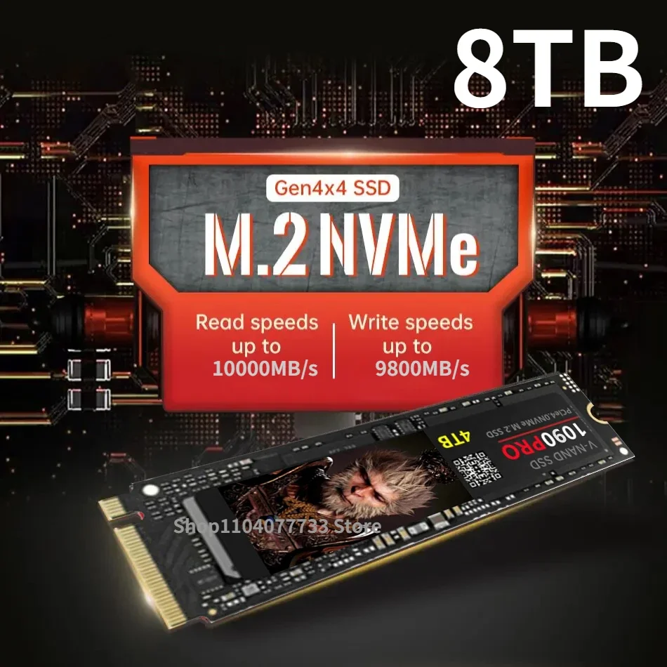 New 1090PRO 8TB 4TB 2TB 1TB SSD Internal Solid State Drive M.2 2280 PCIe Gen4.0 x 4 Hard Disk NVMe for PS5 Laptop Desktop PC PS4
New 1090PRO 8TB 4TB 2TB 1TB SSD Internal Solid State Drive M.2 2280 PCIe Gen4.0 x 4 Hard Disk NVMe for PS5 Laptop Desktop PC PS4